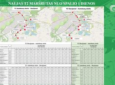 SVARBU! NUO SPALIO 1 D. KEIČIASI T2 MARŠRUTAS TAURAGĖJE