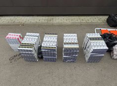 Tauragės rajone sustabdytame automobilyje – 2200 pakelių nelegalių cigarečių