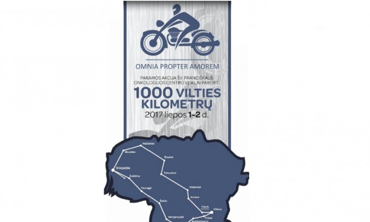 „1000 vilties kilometrų“  žygis skatins padėti onkologinių ligų palėstiems