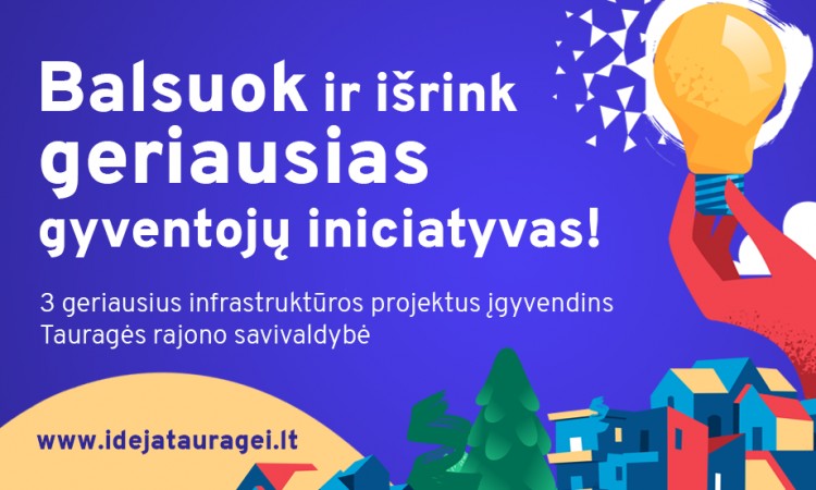 Kviečia balsuoti už geriausias gyventojų iniciatyvas