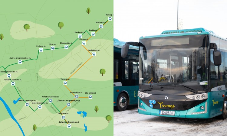 Netrukus Tauragės rajono gyventojai galės keliauti 2 naujais viešojo transporto maršrutais