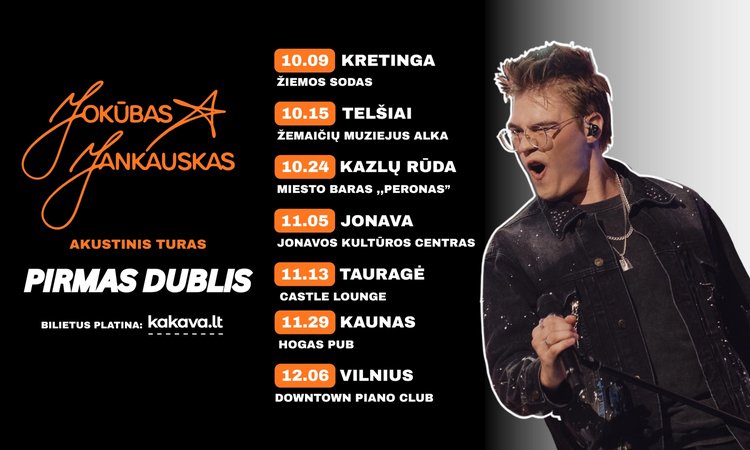 Jokūbas Jankauskas pristato „Paleisk“ ir skelbia akustinį turą: koncertuos ir Tauragėje