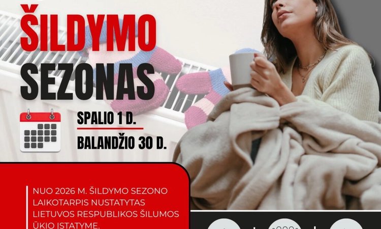 Nuo 2026 m. keičiasi šildymo sezono tvarka