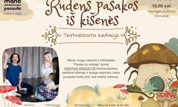Pasakų ieškos kišenėse: Kristina Savickytė kviečia mažuosius atrasti teatrą per žaidimą