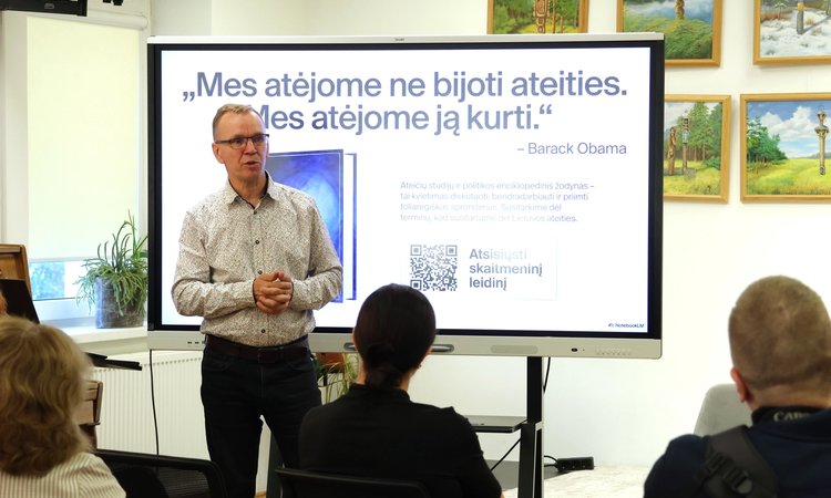 Susitikimas su kraštiečiu Alvidu Lukošaičiu