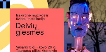 Tauragės pilies kiemelyje – išskirtinė muzikos ir šviesų instaliacija „Deivių giesmės“