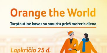 Nusispalvinkime oranžine spalva: būkime solidarūs smurtui prieš moteris sakydami NE