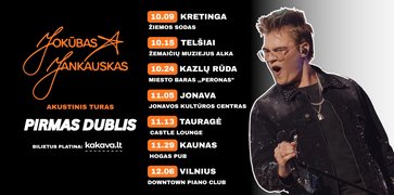 Jokūbas Jankauskas pristato „Paleisk“ ir skelbia akustinį turą: koncertuos ir Tauragėje
