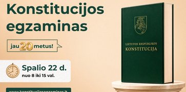 Jubiliejinis Konstitucijos egzaminas dedikuojamas Prezidento Valdo Adamkaus 100-mečiui įprasminti