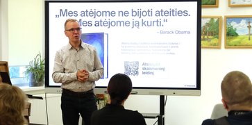 Susitikimas su kraštiečiu Alvidu Lukošaičiu
