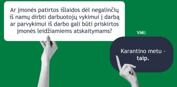 VMI: į leidžiamus atskaitymus –  įmonių išlaidos karantino metu dėl darbuotojų pavėžėjimo ar maitin...
