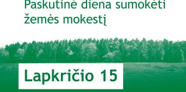 VMI primena: žemės mokestį gyventojai ir įmonės turi sumokėti iki lapkričio 15 d.